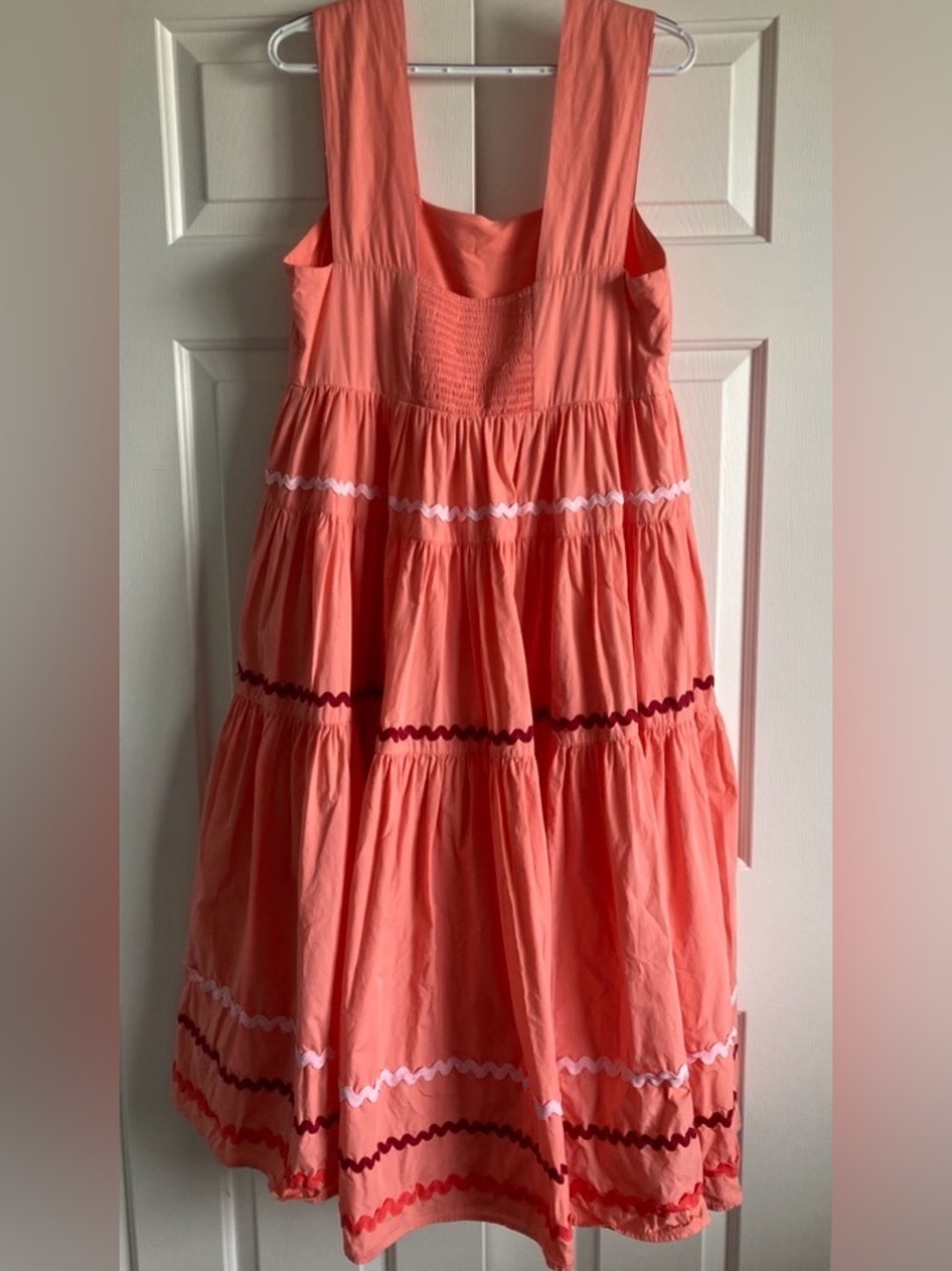 Anthropologie The Helena Square-Neck Tiered & Ribboned Midi Dress - Picture 5 of 17